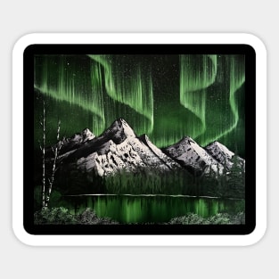 Green Northern Lights Sticker